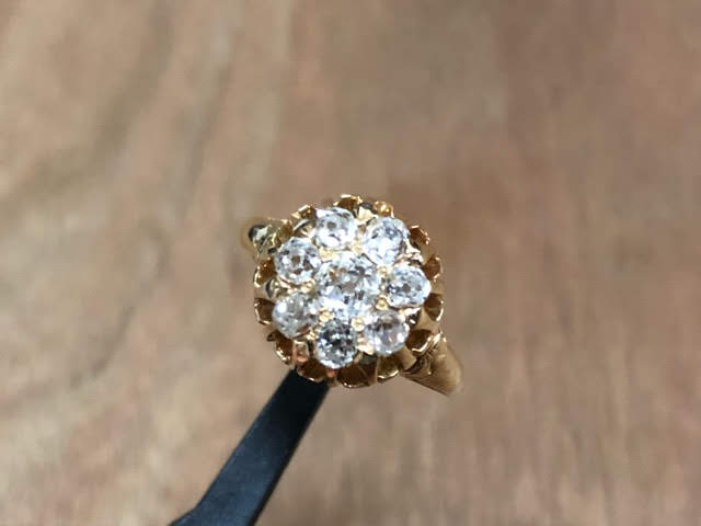 ピカピカ新品仕上げアンティーク ダイヤモンド リング 7 3 132 Vintage Japanese Jewelry 昭和ジュエリー 肥前屋質店 渕上清志